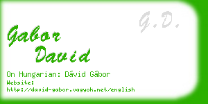 gabor david business card